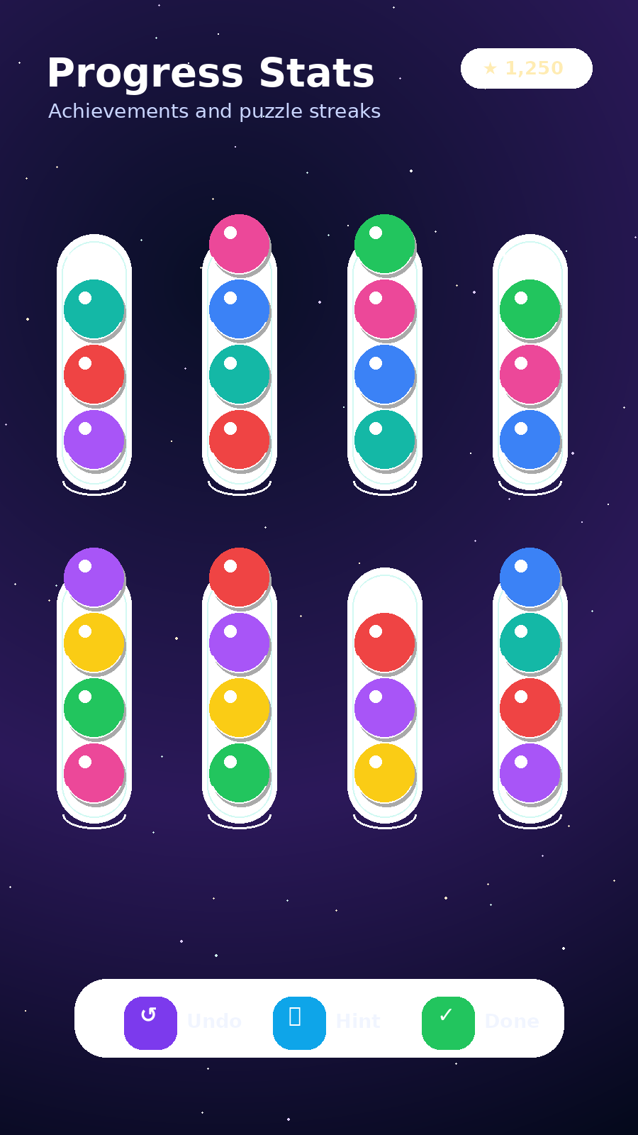 TubeTidy achievements and progress tracking